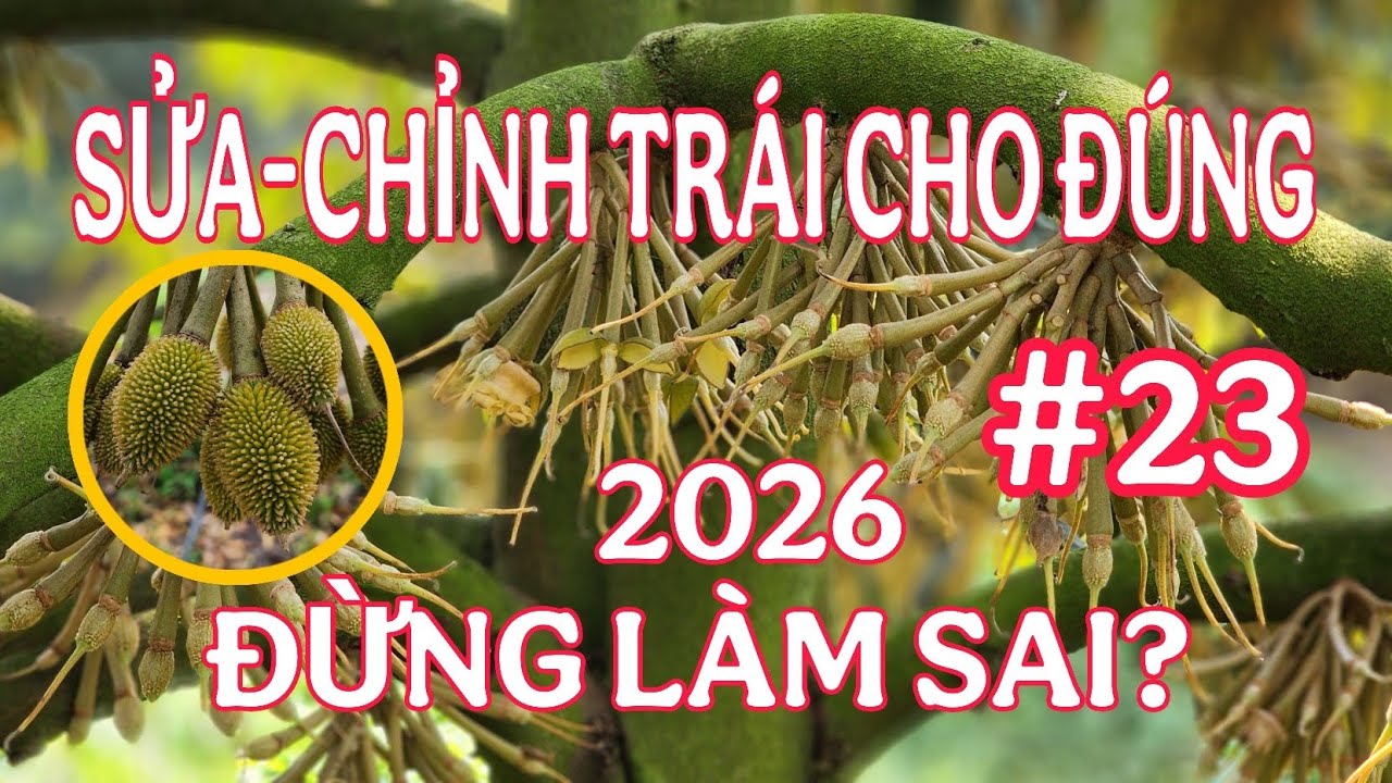 SỬA TRÁI CHỈNH TRÁI SẦU RIÊNG ĐÚNG CÁCH 2026  | TRÍ NÔNG TN