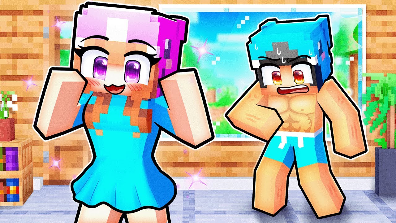 Wearing My FRIEND as a DRESS in MInecraft!