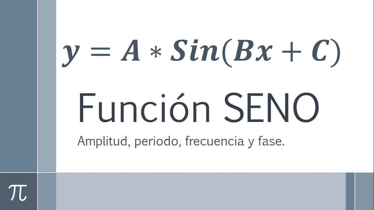 FUNCIÓN SENO (amplitud, frecuencia, periodo y fase)