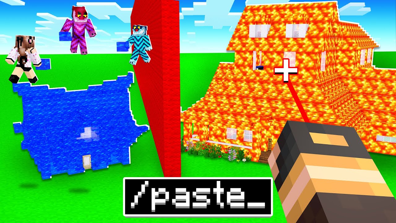 CASA DI LAVA CONTRO CASA DI ACQUA SU MINECRAFT!!