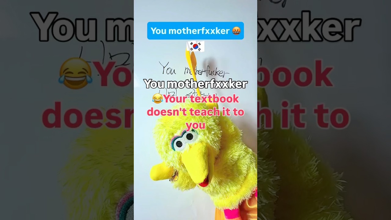 🤬 &ldquo;You motherfxxker&rdquo; in Korean? #learnkorean #koreanlanguage #koreanpractice