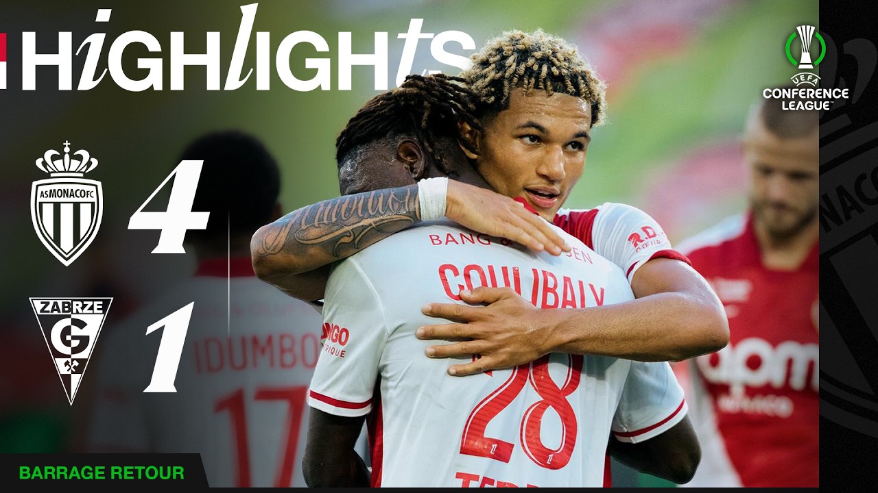 Highlights, AS Monaco 4-1 G&oacute;rnik Zabrze - Conference League