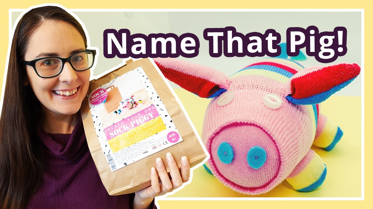 Making a pig plushie // Sock Creatures sock piggy craft kit