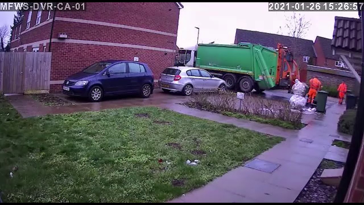 Binman destroys snowman