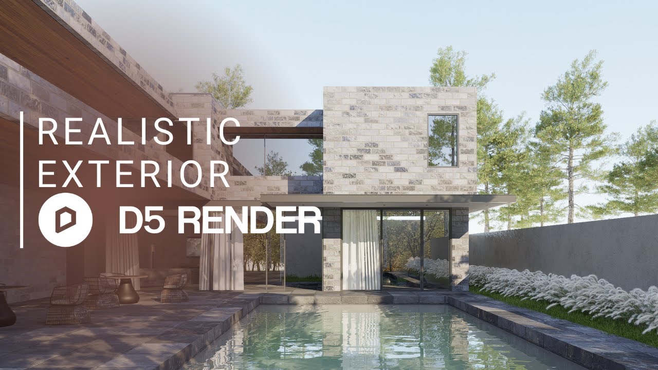 Realistic Exterior Render with D5 Render | Private House 331 | Downloadable Project File Included