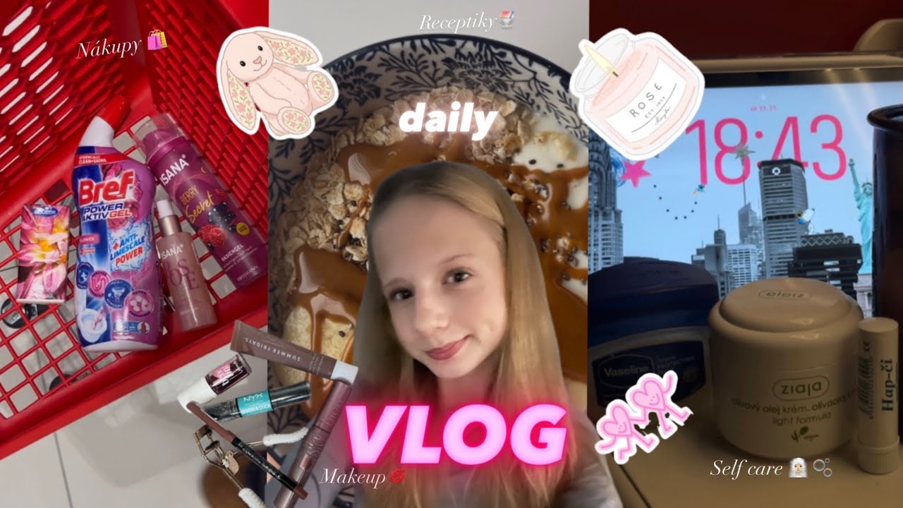 Daily Vlog-n&aacute;kupy a hauly, jsem nemocn&aacute;, self care 🩷🌸💒