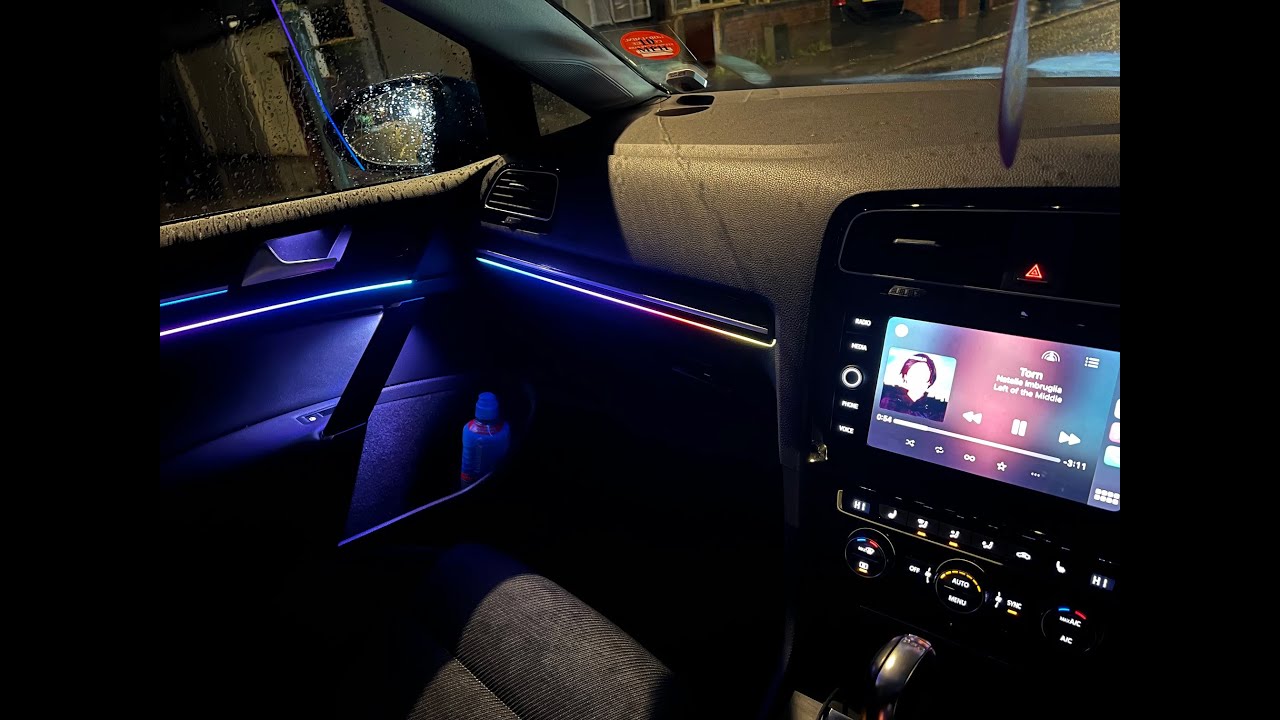 Установка светодиодной подсветки салона VW GOLF MK7, часть II