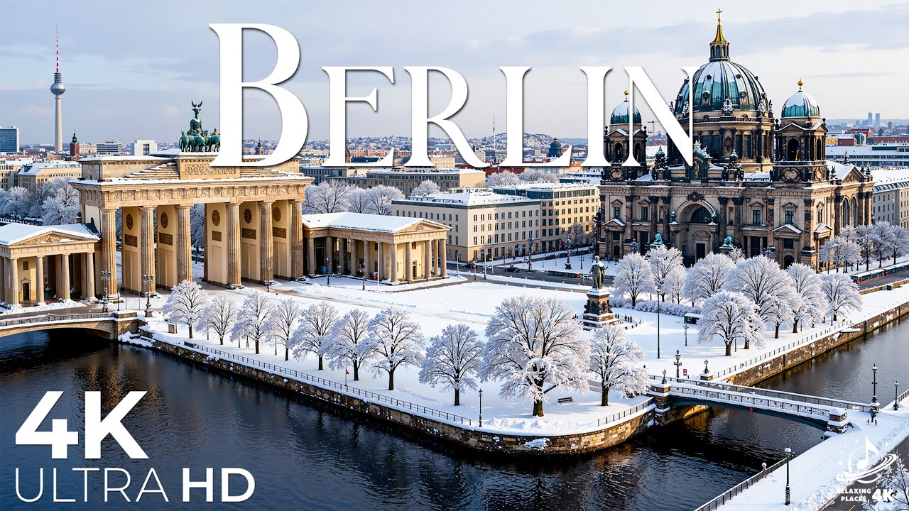 ❄️ Зима в Берлине 4K UHD — заснеженные улицы, исторические достопримечательности