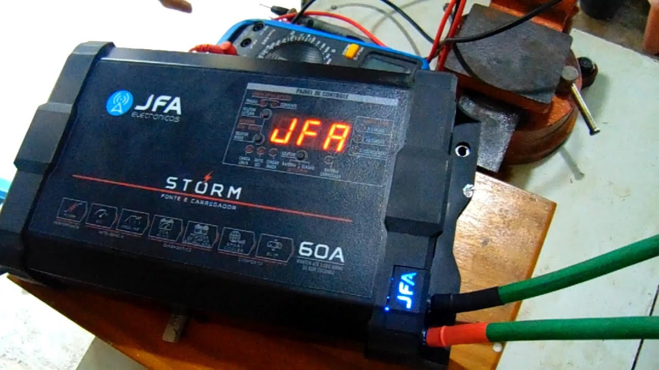 Testando Bateria de 150ah com fonte JFA Storm