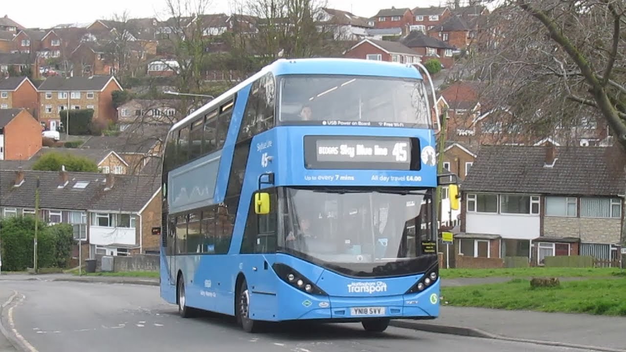 Bio Gas Buses for Nottingham City Transport Sky Blue 45