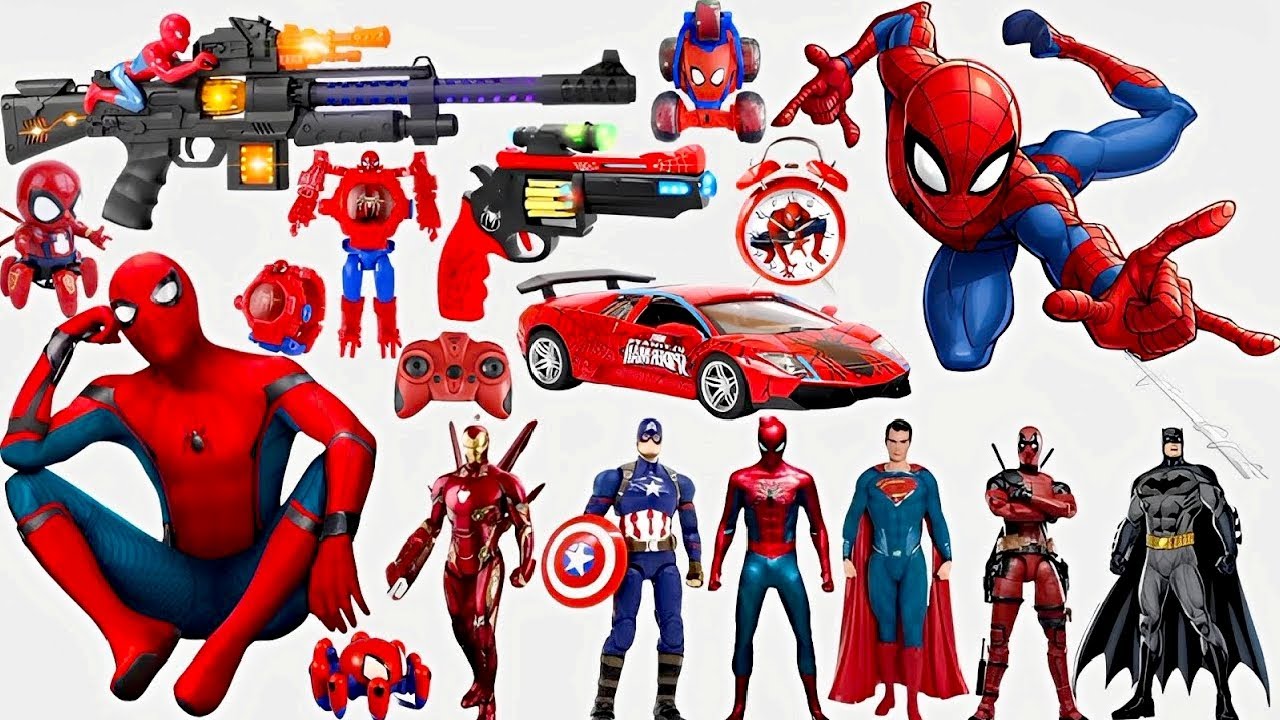 Spider-man pop toy series Unbox,Marvel hero toy figures,pop action dolls,Spider-Man pop toy guns