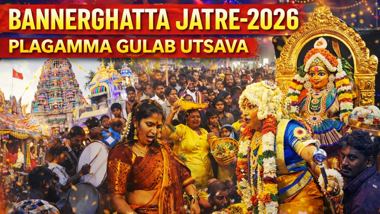 Bannerghatta Jatre 2026 | Plagamma Gulab Utsava - Part1 | Biggest Temple Festival in Bengaluru 🎉