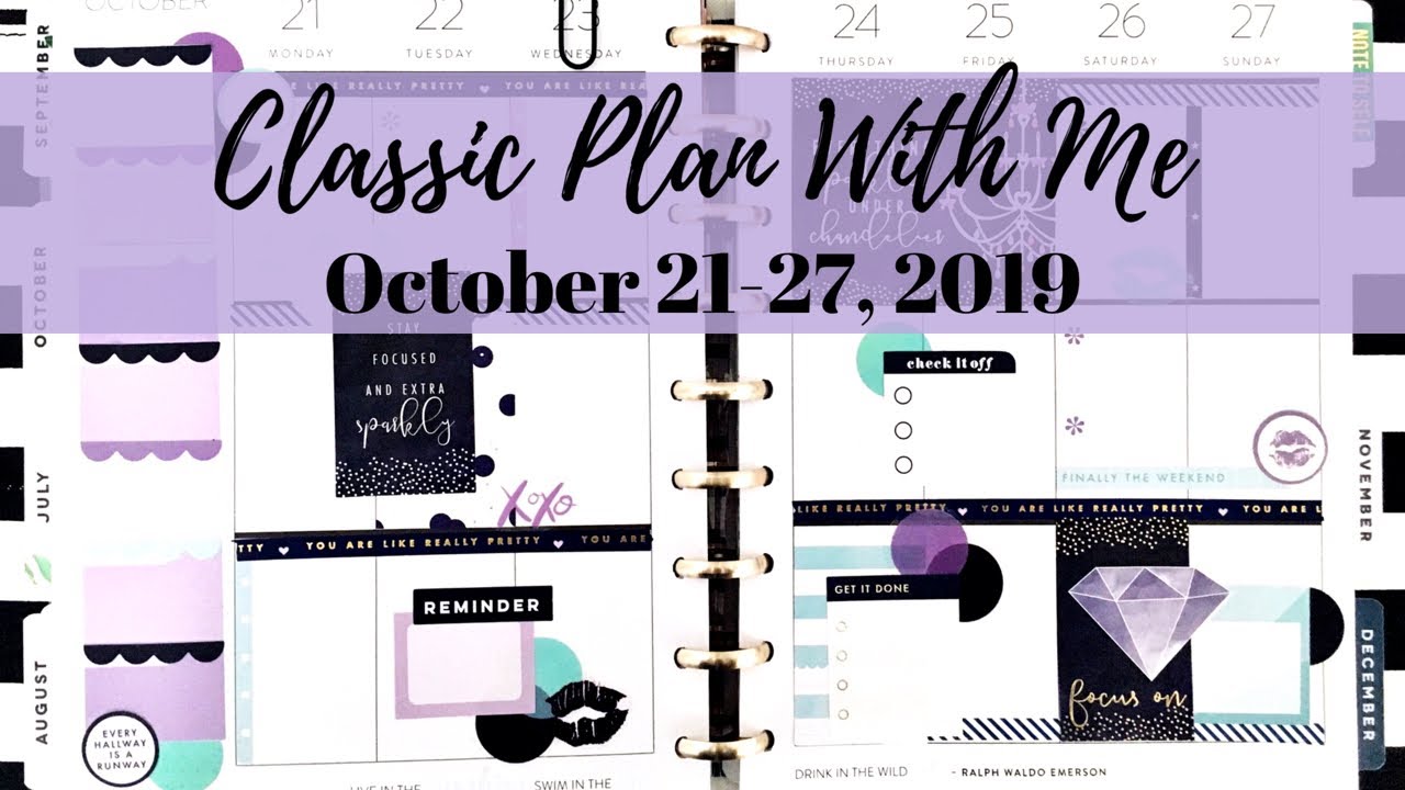 Classic Plan With Me October 21-27, 2019