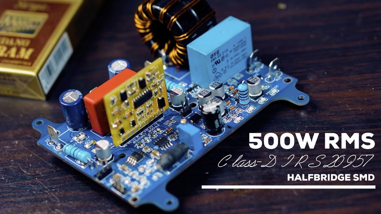 DIY Class-D Amplifier IRS20957 mini design with SMD parts