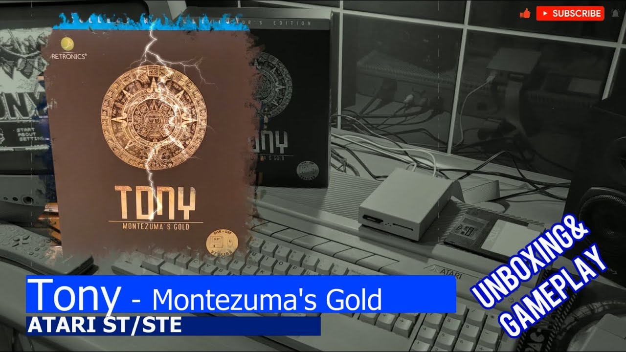 Atari ST/STE -=Tony - Montezuma's Gold=- unboxing&gameplay