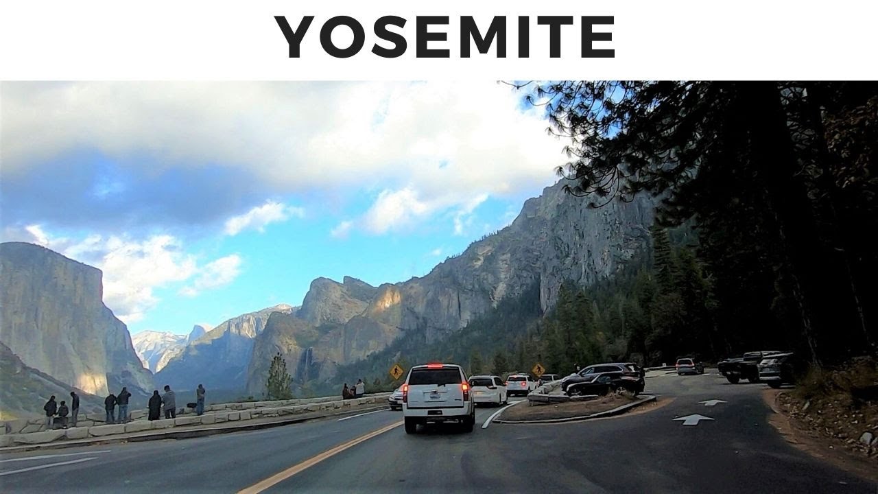 Yosemite National Park - Driving Wawona Rd - Tunnel View - Bridalveil Fall