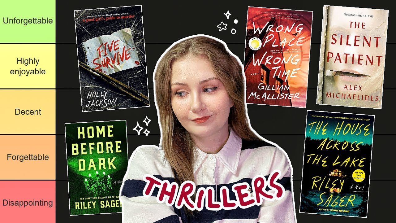 Tier Ranking Mystery/Thriller Books I've Read:  My Honest Rankings📖
