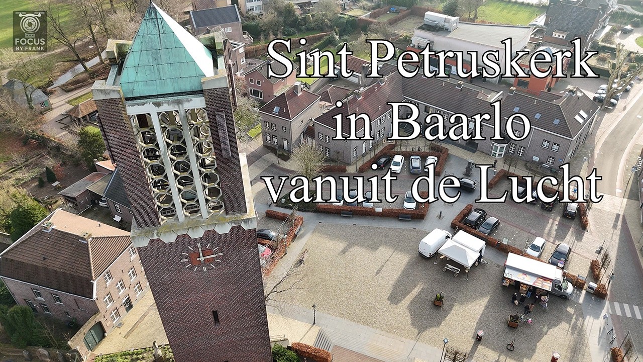 Petrus Kerk in Baarlo vanuit de Lucht