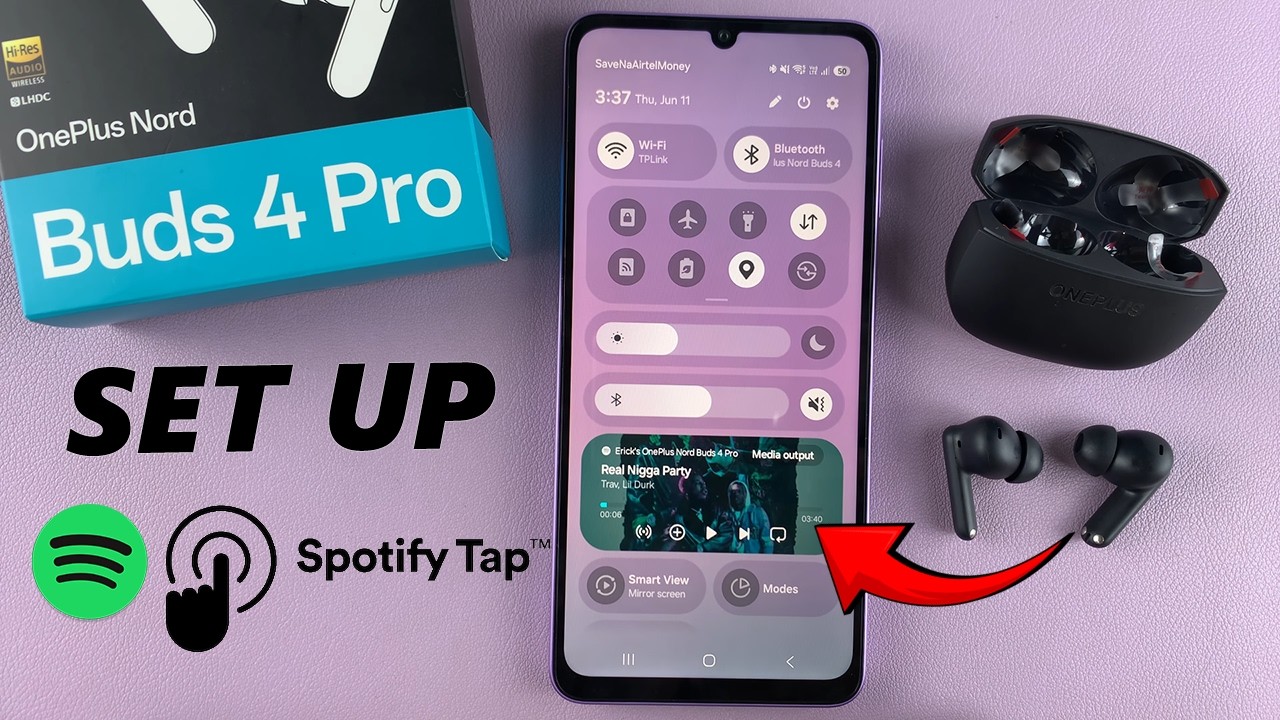 OnePlus Nord Buds 4 Pro: как включить и использовать Spotify Tap