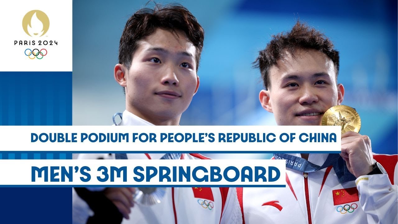 Double Podium for People's Republic of China 🇨🇳 | Men's 3m Springboard | #Paris2024 Highlights