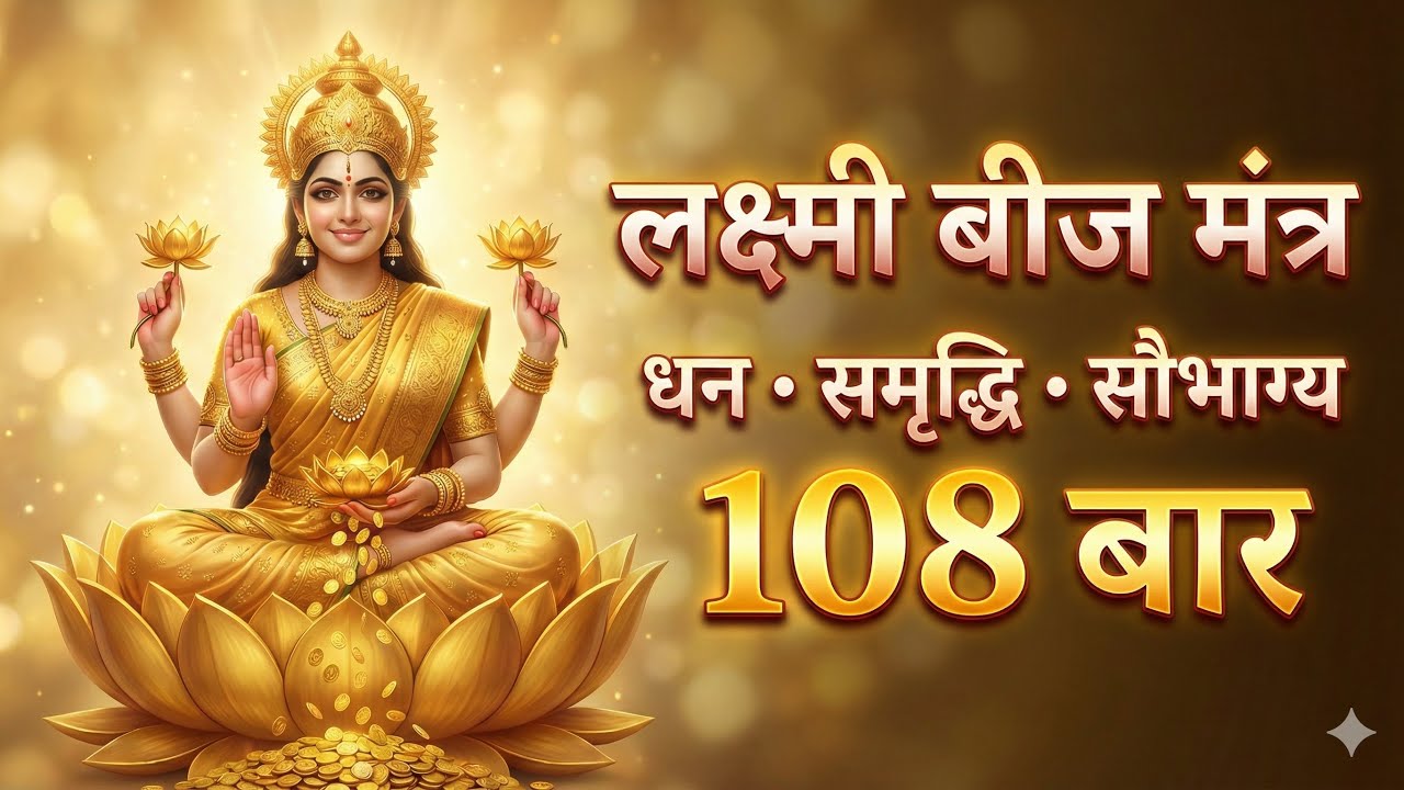 Om Shreem Hreem Shreem Kamale Kamalalaye Praseed Praseed 108 Times | Mahalaxmi Beej Mantra