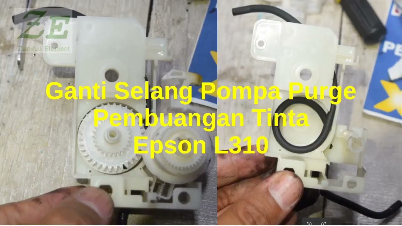 Ganti dan Pasang Selang Pompa Purge Pembuangan Tinta Epson L310