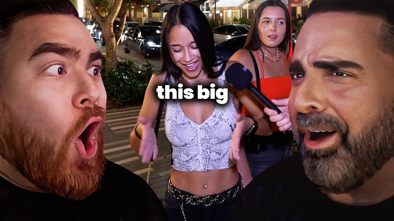 LosPollosTV and Dad React To Asking Hot Girls S*xual Questions 😂 (Street Interviews)