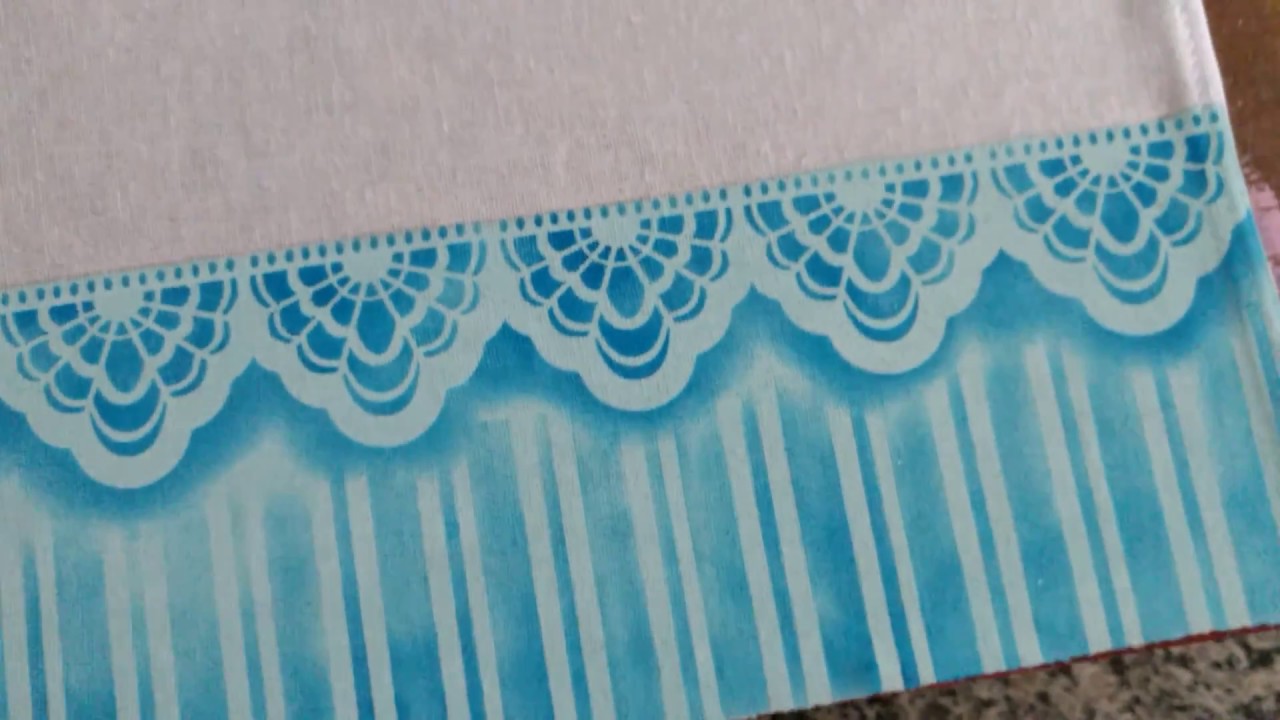 Pintando Falso barrado com stencil