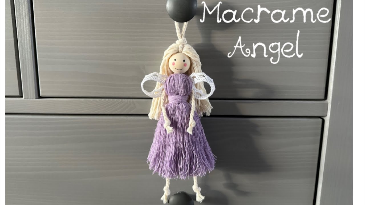 Macrame Angel Tutorial, Christmas Angel, Makramee Engel Anleitung