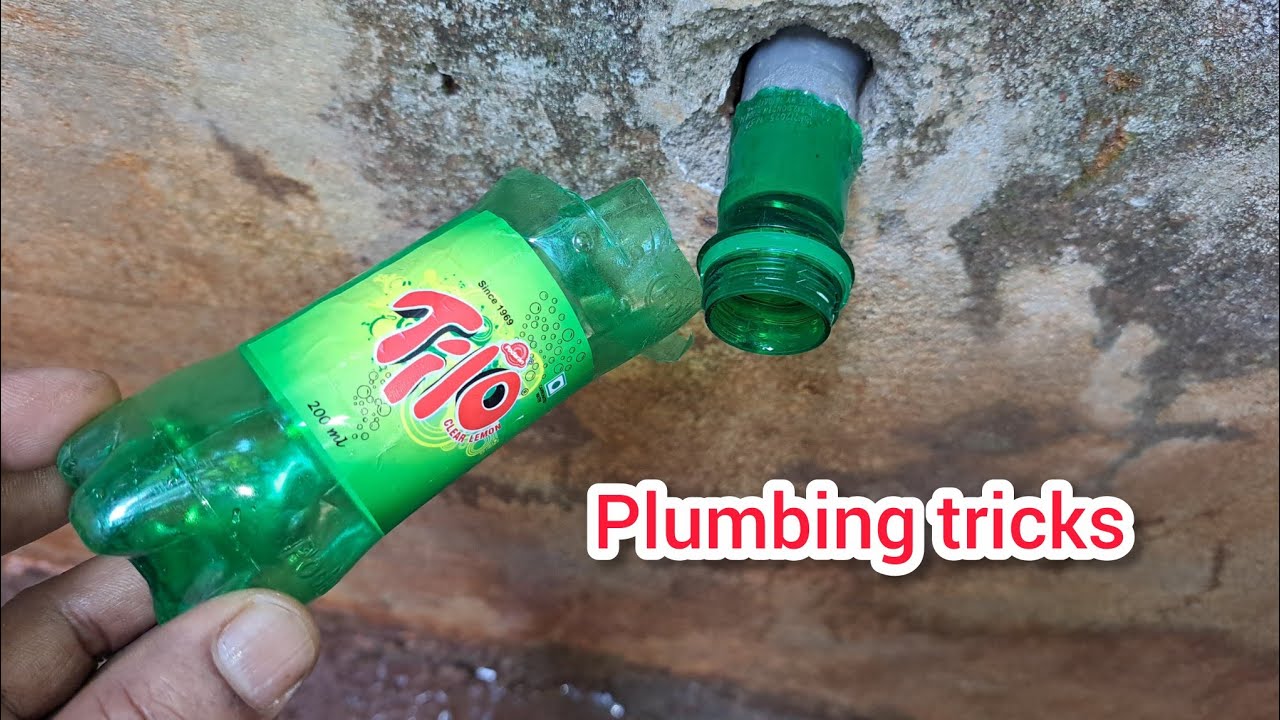 Waste bottle craft: a magical solution for PVC pipe | plumbing tips unknown 