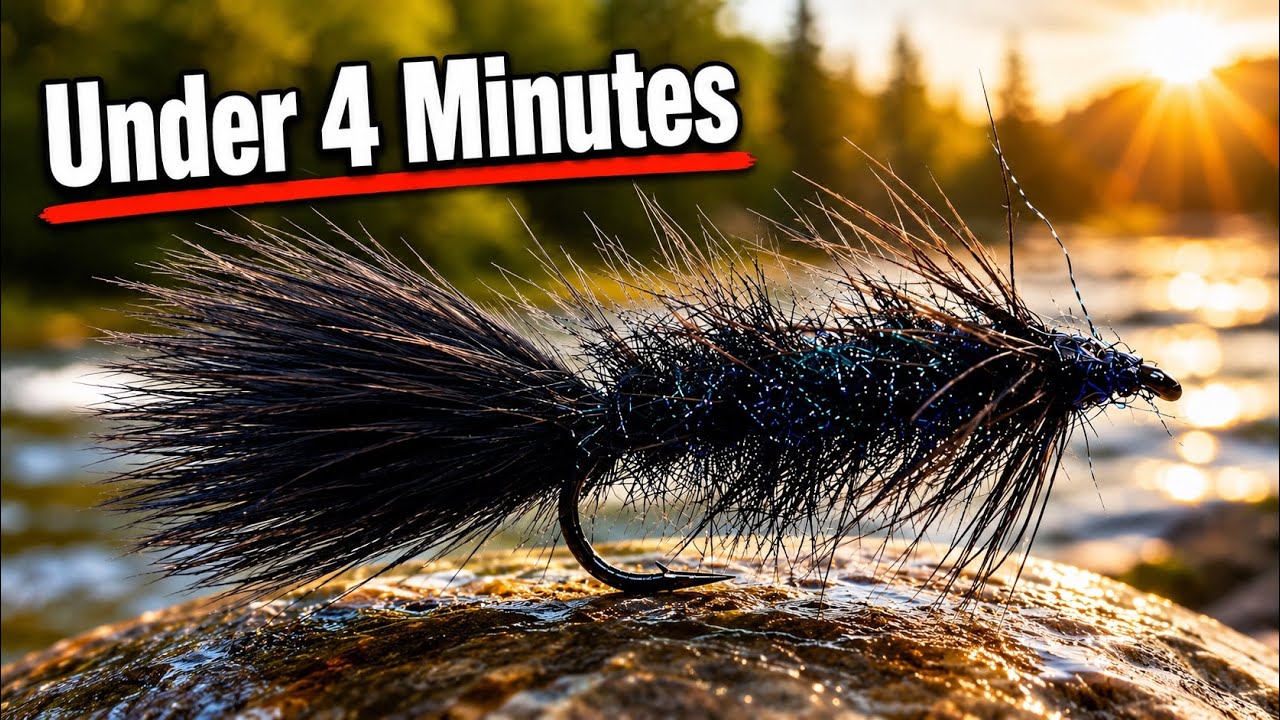 Улучшенная 4-минутная мушка Woolly Bugger | Урок по вязанию мушек