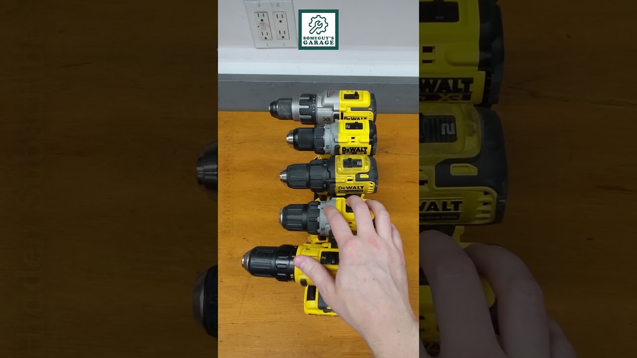 Por&oacute;wnanie rozmiar&oacute;w wiertarek DeWalt DCD996, DCD800, DCD708, DCD701 i DCD710 #dewalt #szorty