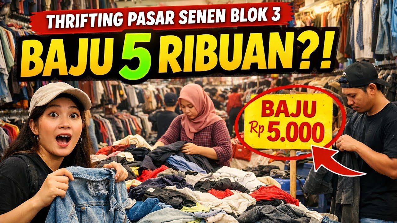 BAJU BEKAS IMPORT PASAR SENEN JAKARTA PUSAT MULAI 5 RIBUAN