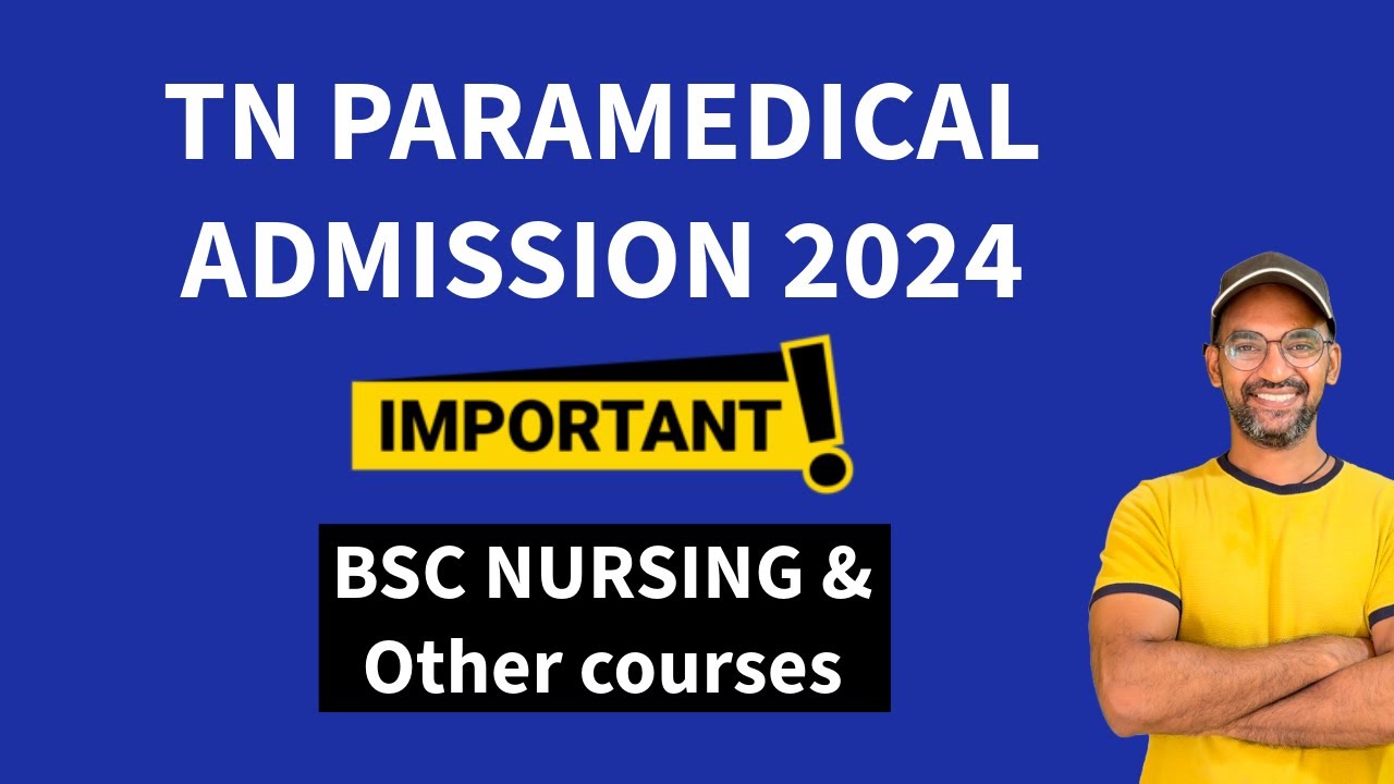 TN Paramedical Counselling 2024 Round 2 details
