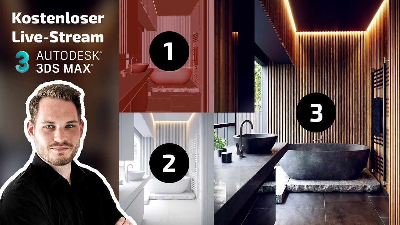 Badezimmer visualisierung mit 3ds Max