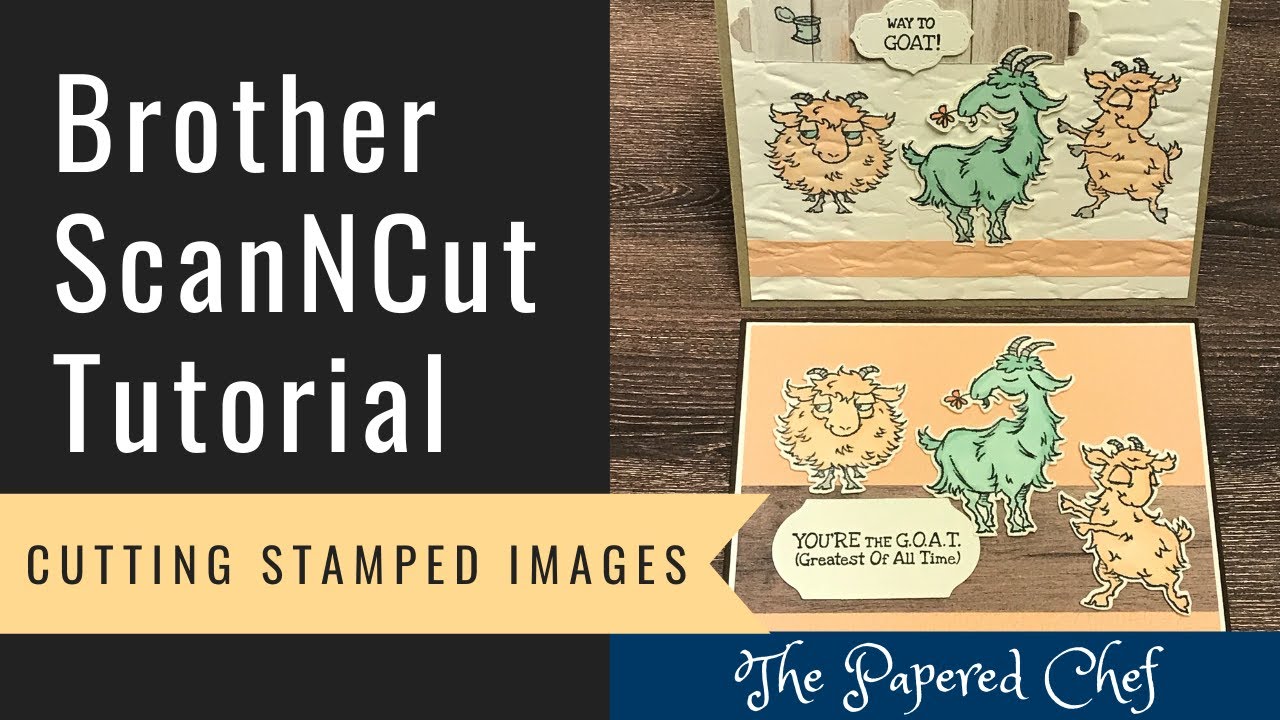 Brother ScanNCut Tutorial - Cutting Stamped Images - Way to Goat by Stampin’ Up!