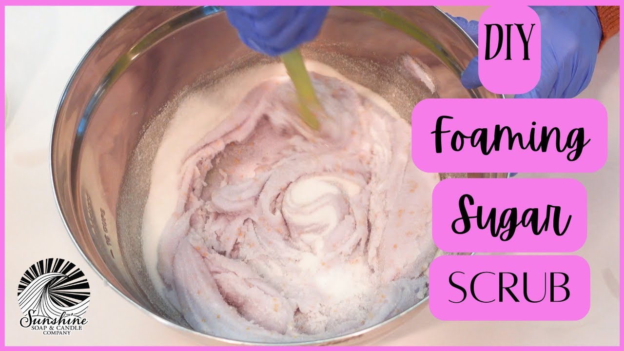 The Best Foaming & Emulsified Sugar Scrub From Scratch! DIY + Tutorial