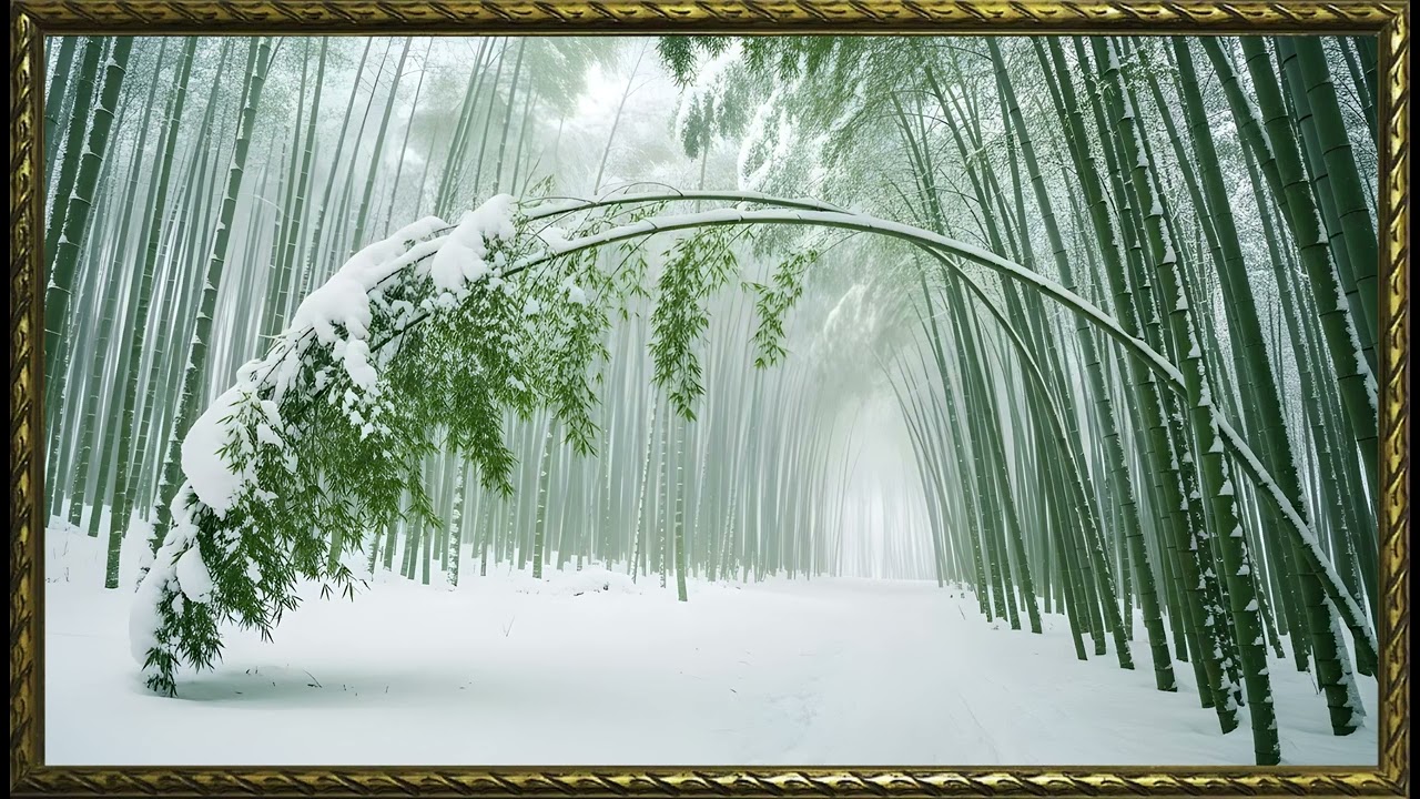 4K TV art ,Galley Frame winter season at japan.