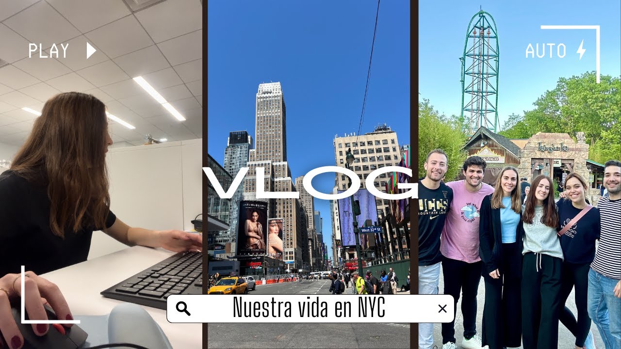Nuestra vida en NYC: mi trabajo, nuevos amigos + parque de atracciones | Los Chous | NYC 🇺🇸