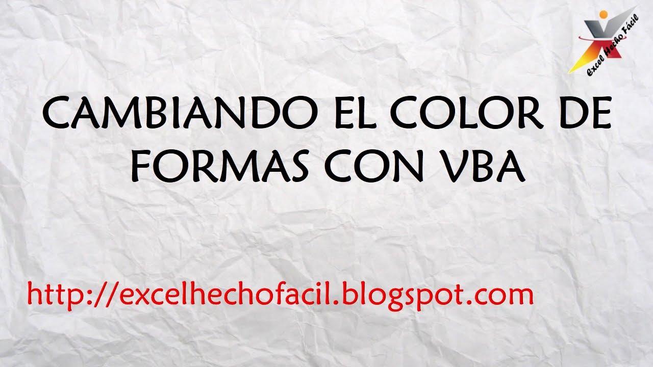 Cambiando el color de formas con VBA (Respuesta a usuario)