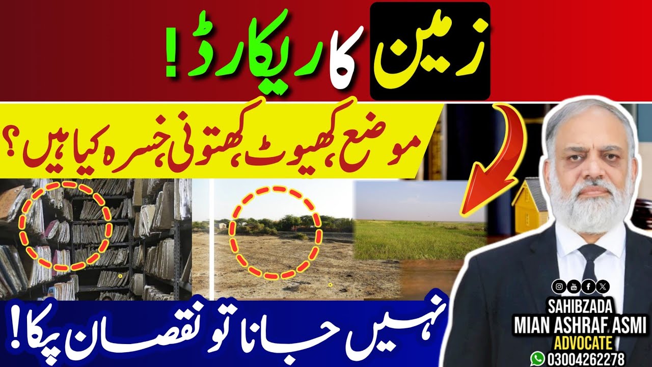What Are Mouza, Khewat, Khatauni & Khasra?  Complete Land Record Guide in Pakistan