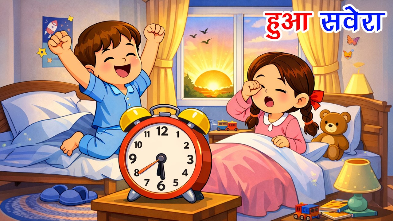 Hua Savera | हुआ सवेरा | Hindi Rhymes And Kids Songs | Aapu Tapu Rhymes