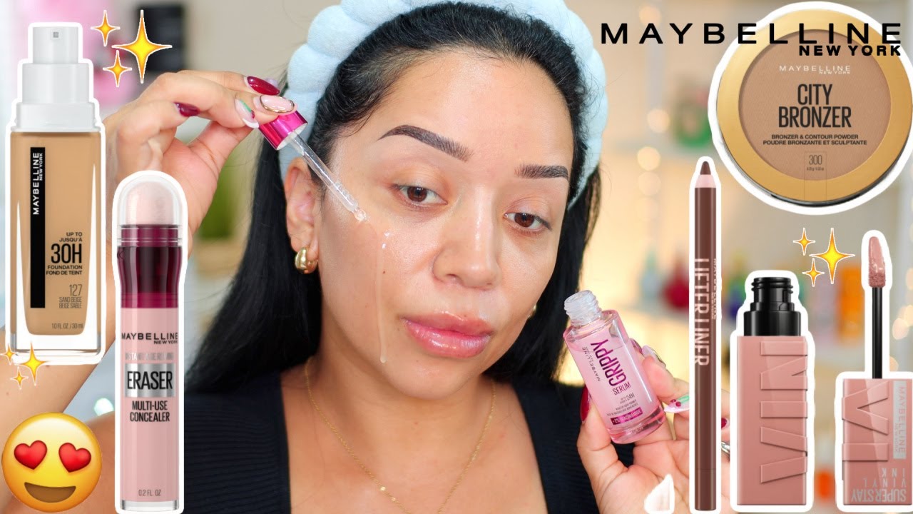 Full Face of ONLY Maybelline Makeup 💄 | Drugstore Glam on a Budget!