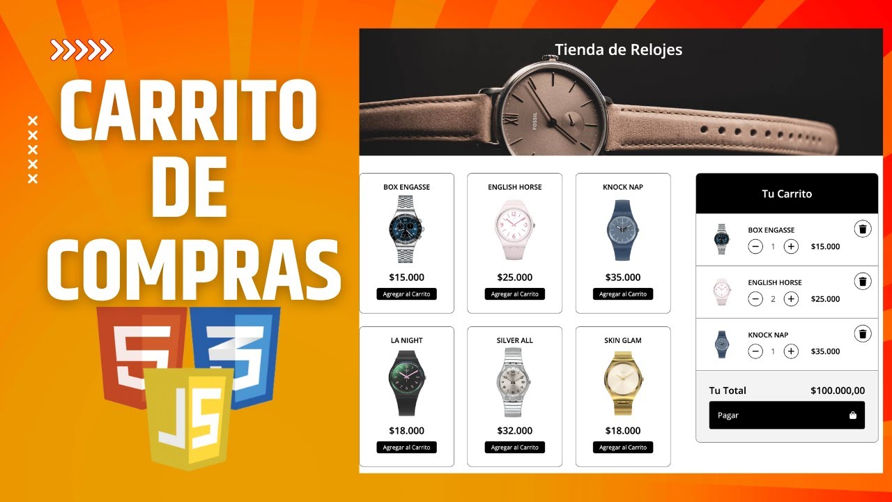 Cómo hacer un carrito de compras (Shopping Cart) HTML - CSS - JAVASCRIPT