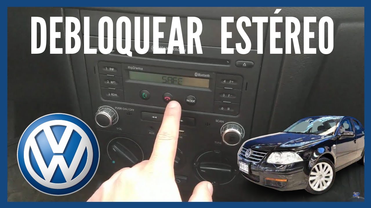 ✅ Como DESBLOQUEAR Estéreo Volkswagen SAFE 1000 en UN minuto en VW Jetta Clásico A4