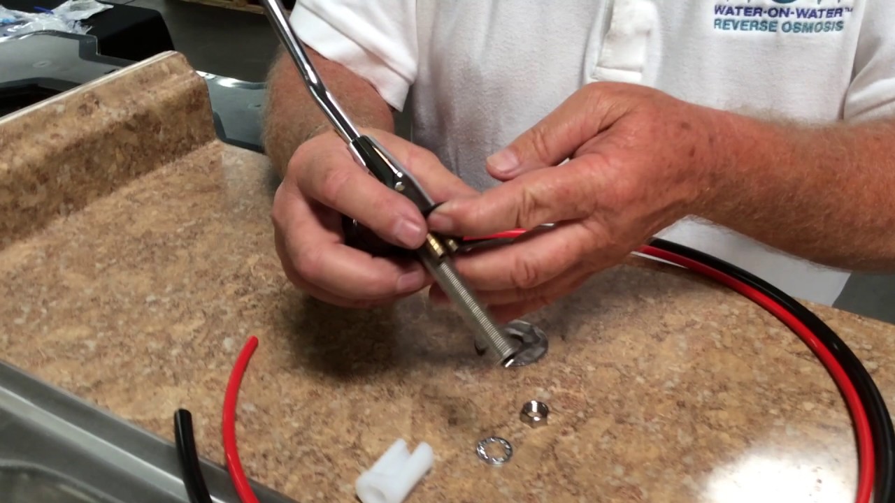 WOW Water System Preparing Air Gap Faucet for Installation