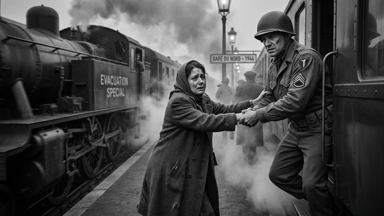 The Train Began to Move — The Sergeant Pulled Her Onto the Last Car