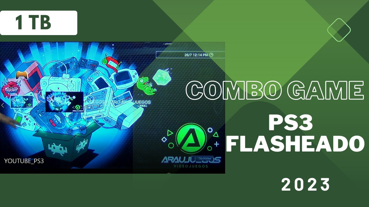 PS3 FLASHEADA COMBO GAME 2023 DE CAPACIDAD 1TB