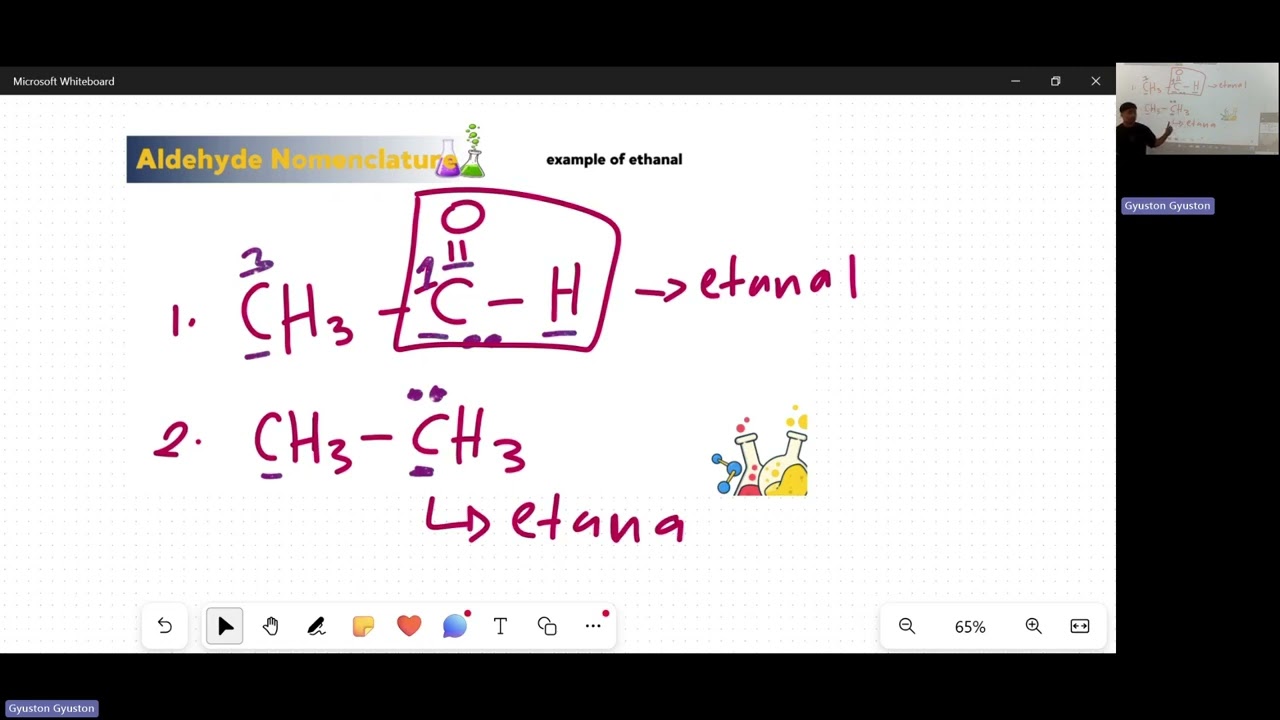 Tata nama Aldehida / Alkanal (Aldehyde Nomenclature) - Senyawa turunan Alkana (Alkane Derrivative)
