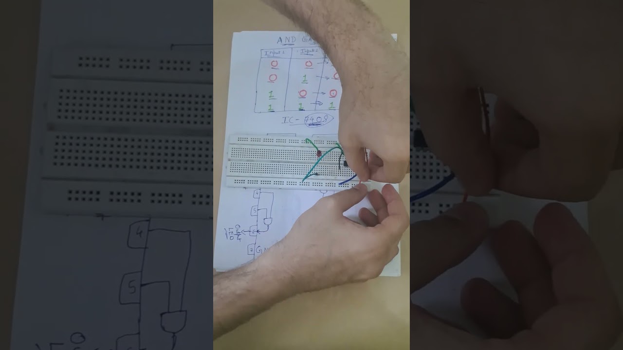 Understanding AND Gate with IC7408 #digitalcircuits